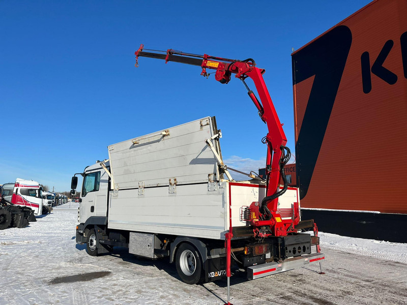 Dropside/ Flatbed truck, Crane truck MAN TGL 8.220 4x2 HMF 340 K2 / PLATFORM L=4147 mm: picture 9