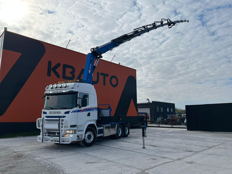 Scania G 490 6x2 HMF 5020 K6 + JIB / RETARDER - Dropside/ Flatbed truck, Crane truck: picture 1 Scania G 490 6x2 HMF 5020 K6 + JIB / RETARDER - Dropside/ Flatbed truck, Crane truck: picture 1