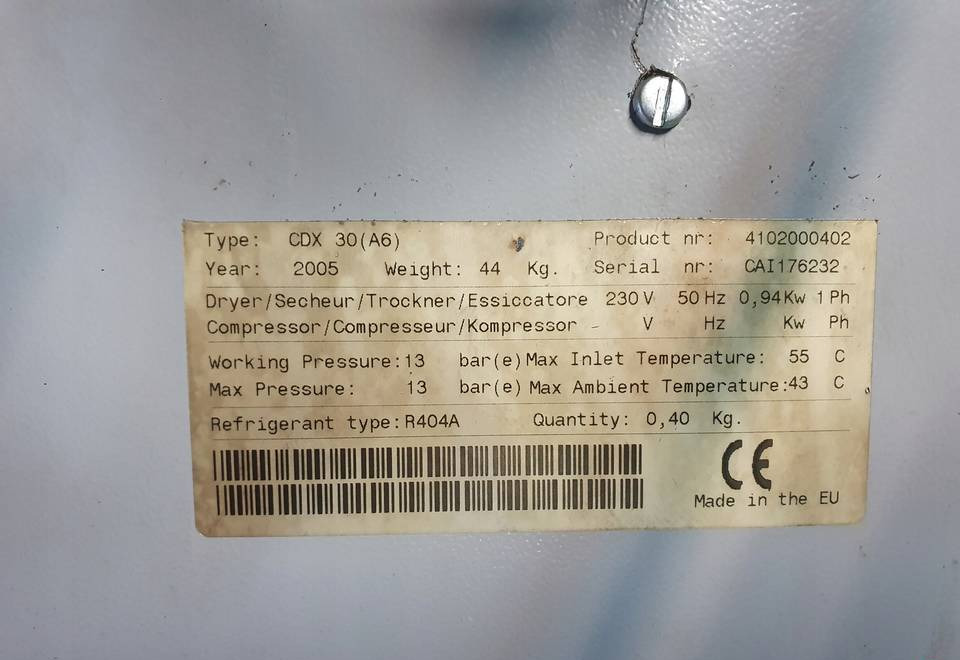 OSUSZACZ ZIĘBNICZY AIRPRESS APX 30, 3m3/min - Air compressor: picture 2 OSUSZACZ ZIĘBNICZY AIRPRESS APX 30, 3m3/min - Air compressor: picture 2