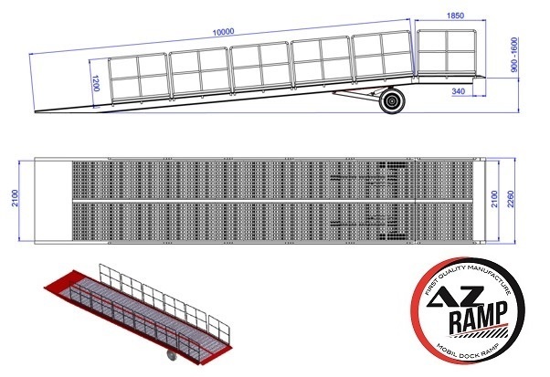 New Loading ramp AZ RAMP EASY-XL 8-RL mobile loading ramp: picture 6