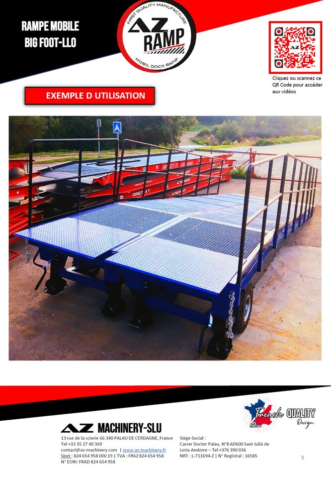New Loading ramp AZ RAMP KING VERSION, BIG FOOT 15 T mobile loading ramp: picture 8