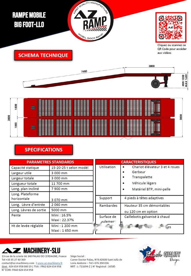 AZ RAMP KING VERSION, BIG FOOT LLO 25T mobile loading ramp - Loading ramp: picture 5 AZ RAMP KING VERSION, BIG FOOT LLO 25T mobile loading ramp - Loading ramp: picture 5
