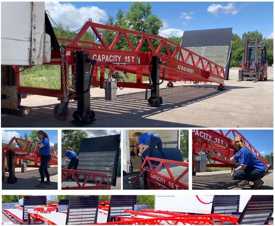 New Loading ramp Loading Ramp with with electric tilting bridge -  AZ RAMP - STAR- 10T-ZR-E. 10 ton capacity: picture 15