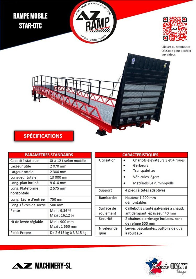 Loading Ramp with with hydraulic folding bridge - AZ RAMP - STAR-OTC- 8T. 8 ton capacity - Loading ramp: picture 4 Loading Ramp with with hydraulic folding bridge - AZ RAMP - STAR-OTC- 8T. 8 ton capacity - Loading ramp: picture 4