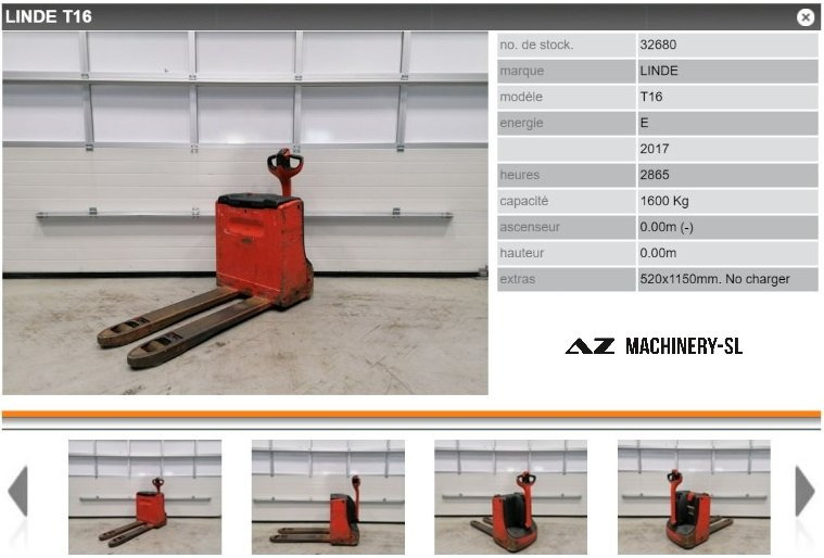 Used Electric Pallet Truck-Fenwick-T16 - Pallet truck: picture 1 Used Electric Pallet Truck-Fenwick-T16 - Pallet truck: picture 1