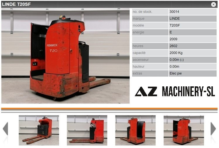Used Electric Pallet Truck-Fenwick-T20SF - Pallet truck: picture 1 Used Electric Pallet Truck-Fenwick-T20SF - Pallet truck: picture 1
