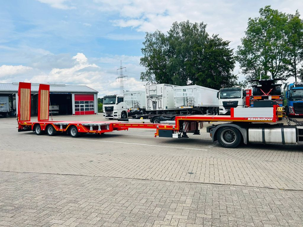 Kässbohrer KSLA RJ Mega Jumbo Tieflader mit Radmulden tele - Low loader semi-trailer: picture 1 Kässbohrer KSLA RJ Mega Jumbo Tieflader mit Radmulden tele - Low loader semi-trailer: picture 1