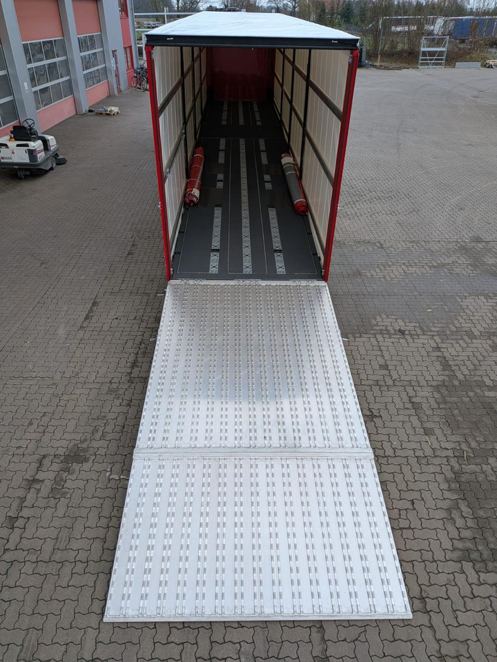 New Low loader semi-trailer Wiese Gabelstaplertransporter mit Rampe: picture 7