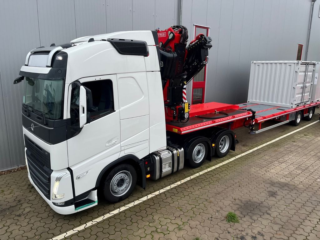 Wiese Stufensattel Tieflader mit Kran Fassi F545 - Dropside/ Flatbed semi-trailer: picture 5 Wiese Stufensattel Tieflader mit Kran Fassi F545 - Dropside/ Flatbed semi-trailer: picture 5