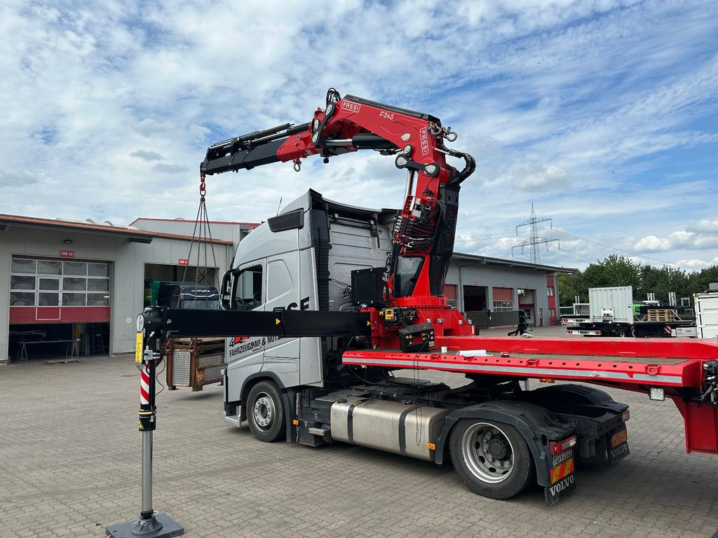 Wiese Stufensattel Tieflader mit Kran Fassi F545 - Low loader semi-trailer: picture 3 Wiese Stufensattel Tieflader mit Kran Fassi F545 - Low loader semi-trailer: picture 3