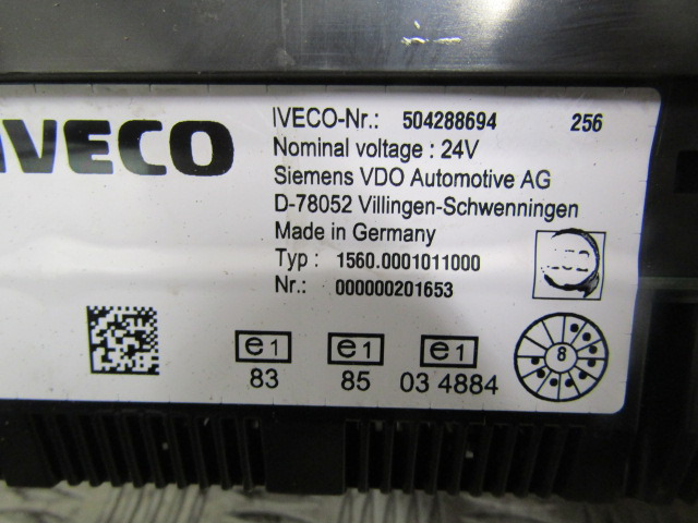 IVECO TECTOR 75E16 CLOCKCLUSTER P/NO 504288694 - Cab and interior for Truck: picture 2 IVECO TECTOR 75E16 CLOCKCLUSTER P/NO 504288694 - Cab and interior for Truck: picture 2