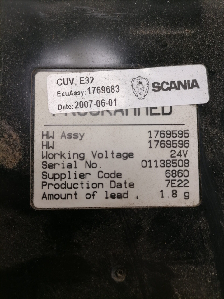 Scania Ecu, VIS 1769683 - ECU for Truck: picture 5 Scania Ecu, VIS 1769683 - ECU for Truck: picture 5