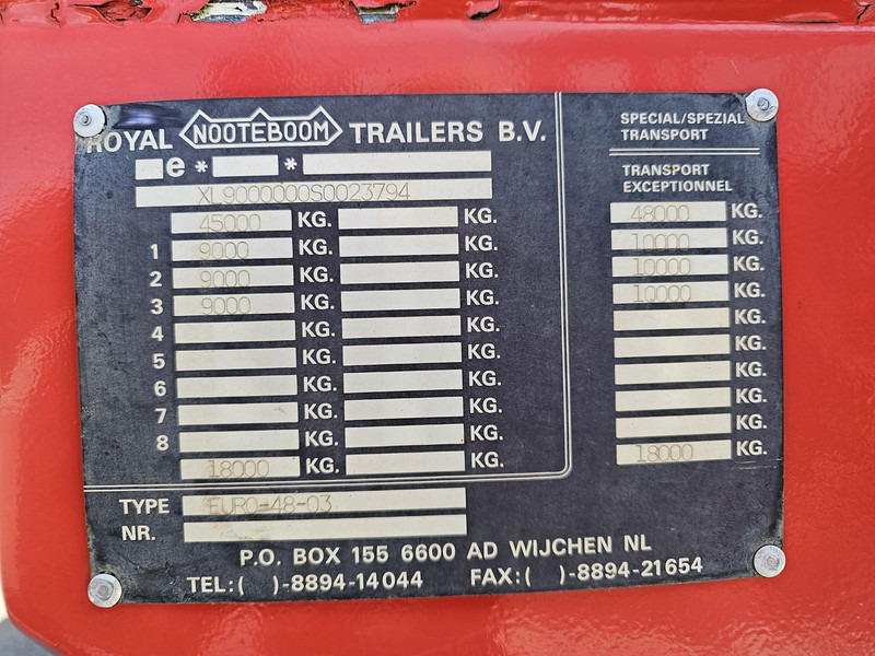 Low loader semi-trailer Nooteboom EURO-48-03 / EXTENDABLE / REMOVABLE NECK: picture 19