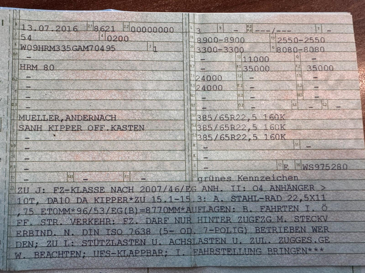 Meiller Müller 3 Achs 24 Kubik Kipper Hydr. Heckklappe - Tipper semi-trailer: picture 2 Meiller Müller 3 Achs 24 Kubik Kipper Hydr. Heckklappe - Tipper semi-trailer: picture 2