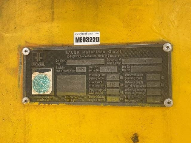 Bauer MBG24 - Drilling rig: picture 5 Bauer MBG24 - Drilling rig: picture 5