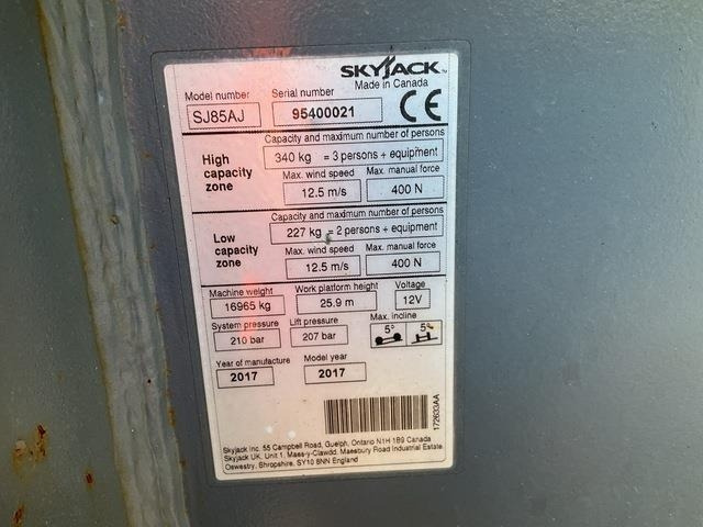 SkyJack SJ85AJ - Articulated boom: picture 5 SkyJack SJ85AJ - Articulated boom: picture 5