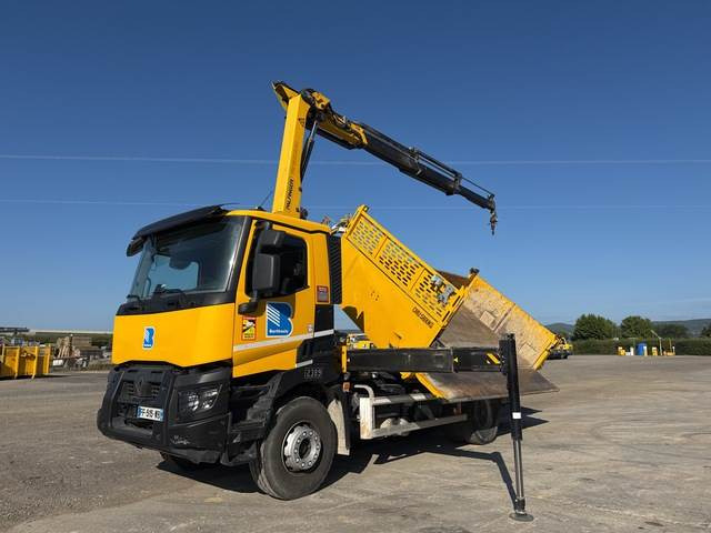 Tipper, Crane truck Renault C380: picture 7