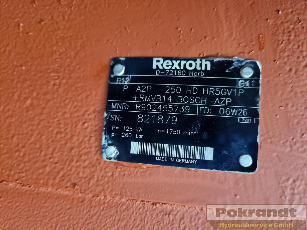 A2P250HD HR5GV1P + RMVB14 - Hydraulic pump: picture 5 A2P250HD HR5GV1P + RMVB14 - Hydraulic pump: picture 5