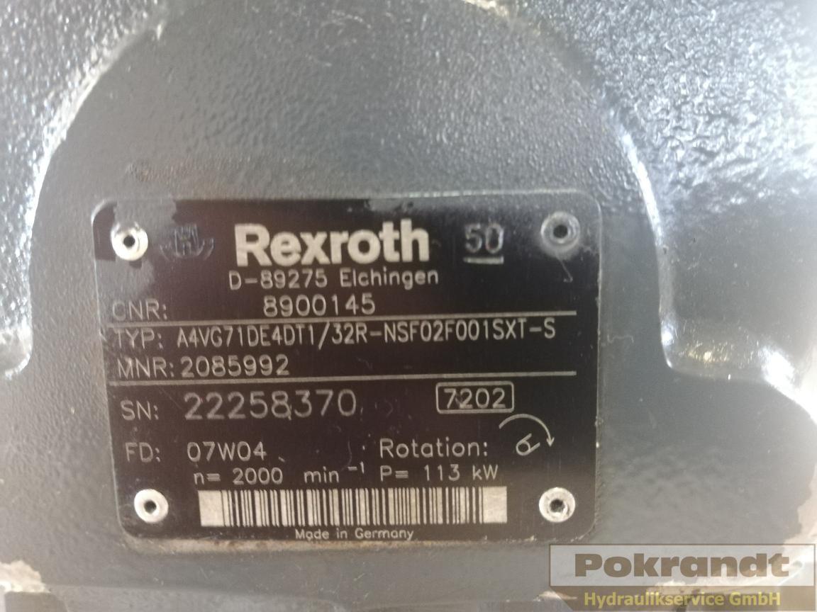 Rexroth Bosch A4VG71DE4DT1 32R NSF02F001SXT-S - 2 Einheiten vorhanden - Hydraulic pump: picture 2 Rexroth Bosch A4VG71DE4DT1 32R NSF02F001SXT-S - 2 Einheiten vorhanden - Hydraulic pump: picture 2