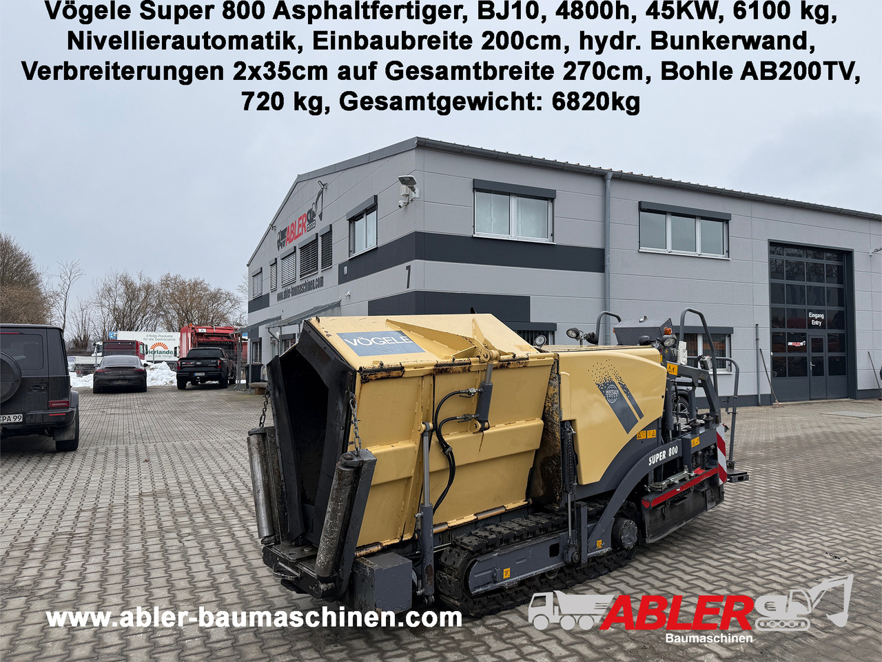 Vögele Super 800 Asphaltfertiger - Asphalt paver: picture 1 Vögele Super 800 Asphaltfertiger - Asphalt paver: picture 1