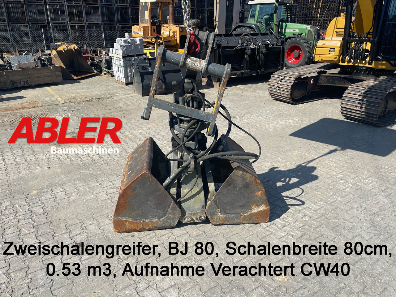 Zweischalengreifer 80cm 0,53m3 - Clamshell bucket: picture 1 Zweischalengreifer 80cm 0,53m3 - Clamshell bucket: picture 1