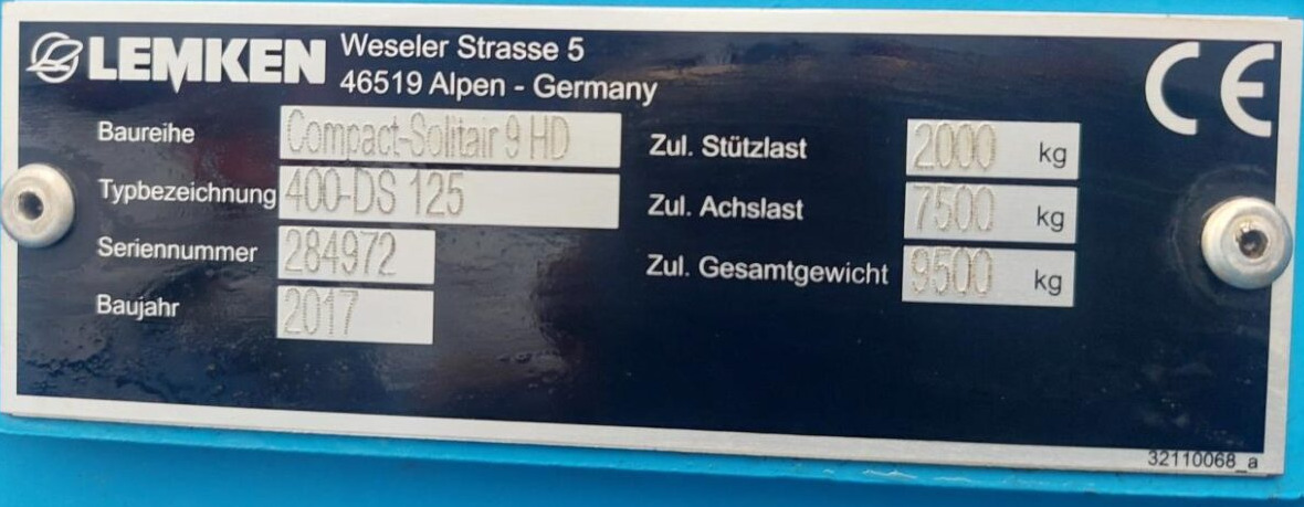Seed drill Lemken COMPACT-SOLITAIR 9/400 HD: picture 15 Seed drill Lemken COMPACT-SOLITAIR 9/400 HD: picture 15