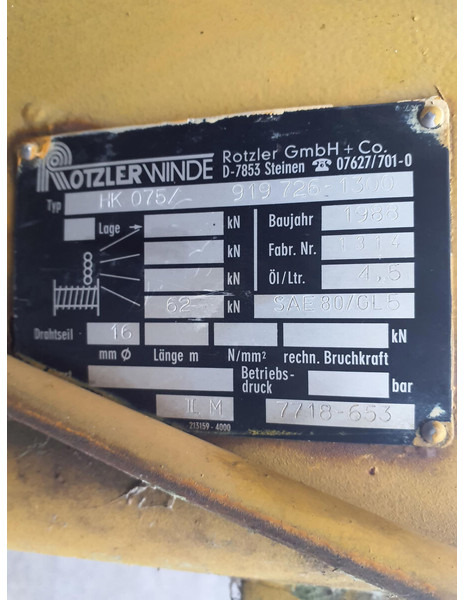 Faun RTF 30 winch - Truck mounted crane: picture 5 Faun RTF 30 winch - Truck mounted crane: picture 5