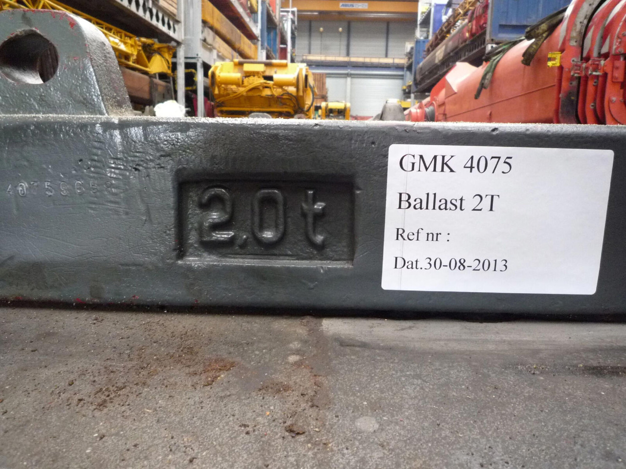 Grove GMK 4075 counterweight 2,0 ton - Counterweight for Mobile crane: picture 3 Grove GMK 4075 counterweight 2,0 ton - Counterweight for Mobile crane: picture 3