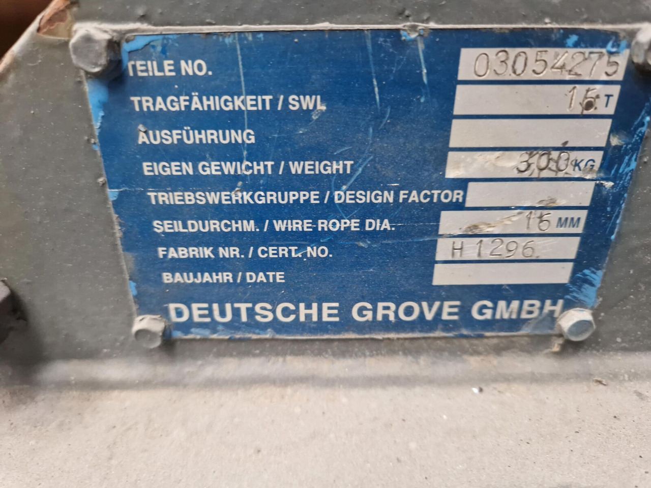 Grove Hookblock 16mm 1 sheave 16t - Spare parts for Mobile crane: picture 4 Grove Hookblock 16mm 1 sheave 16t - Spare parts for Mobile crane: picture 4
