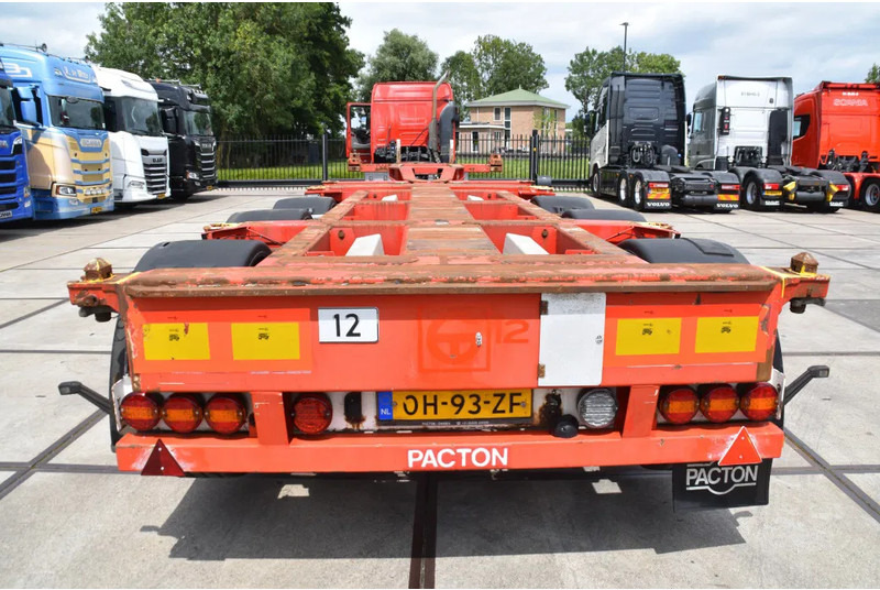 Pacton T3-010 - BPW AXLES - DRUM BRAKES - 2 LIFT AXLES - 2 x EXTENDABLE - - Container transporter/ Swap body semi-trailer: picture 3 Pacton T3-010 - BPW AXLES - DRUM BRAKES - 2 LIFT AXLES - 2 x EXTENDABLE - - Container transporter/ Swap body semi-trailer: picture 3