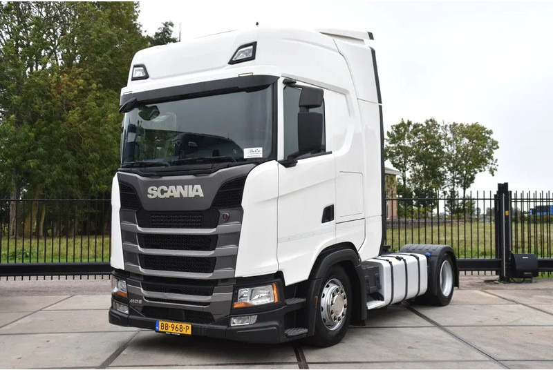 Scania S410 NGS 4x2EB MEGA 95 cm or 103 cm driving height - RETARDER - 803 TKM - FULL AIR - PARK. AIRCO - LEATHER SEATS - 2 x FUEL TANK - Tractor unit: picture 1 Scania S410 NGS 4x2EB MEGA 95 cm or 103 cm driving height - RETARDER - 803 TKM - FULL AIR - PARK. AIRCO - LEATHER SEATS - 2 x FUEL TANK - Tractor unit: picture 1
