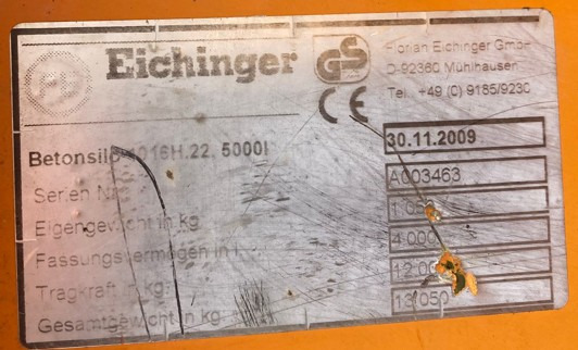 Eichinger concrete silo 1016H.22 - Cement silo: picture 3 Eichinger concrete silo 1016H.22 - Cement silo: picture 3