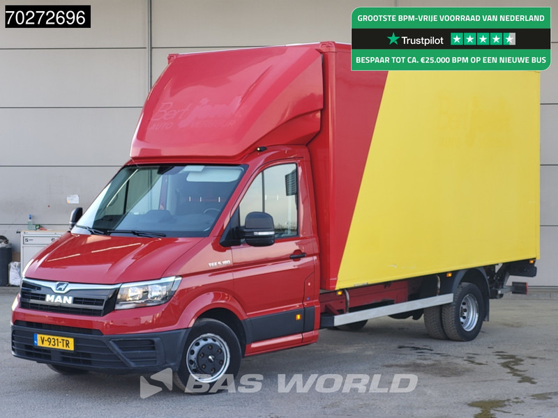 MAN TGE 5.180 Automaat Laadklep Zijdeur Bakwagen 180PK Lat om Lat Airco Cruise Meubelbak Koffer 22m3 Airco Cruise control - Closed box van: picture 1 MAN TGE 5.180 Automaat Laadklep Zijdeur Bakwagen 180PK Lat om Lat Airco Cruise Meubelbak Koffer 22m3 Airco Cruise control - Closed box van: picture 1