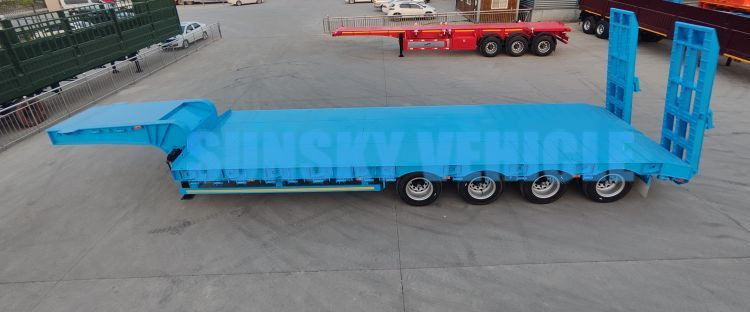 New Low loader semi-trailer for transportation of heavy machinery SUNSKY 30Ton lowbed trailer: picture 7