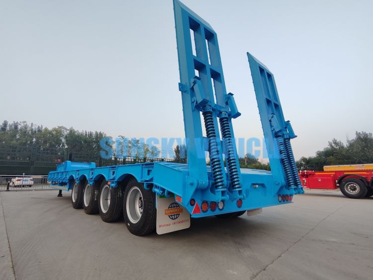 New Low loader semi-trailer for transportation of heavy machinery SUNSKY 30Ton lowbed trailer: picture 10
