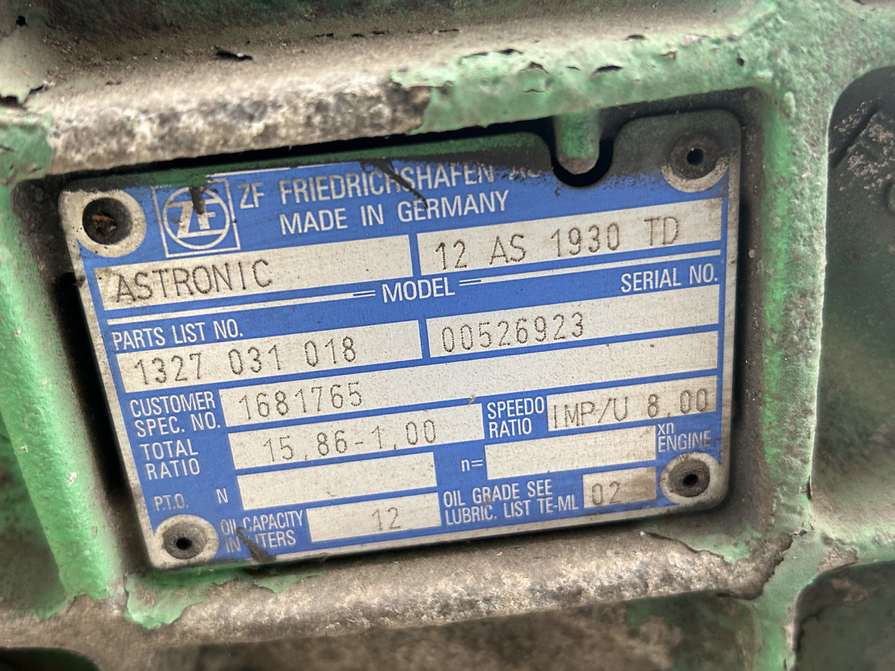 DAF DAF CF85 12AS1930 TD 1681765 DAF CF 85 - Gearbox for Truck: picture 3 DAF DAF CF85 12AS1930 TD 1681765 DAF CF 85 - Gearbox for Truck: picture 3
