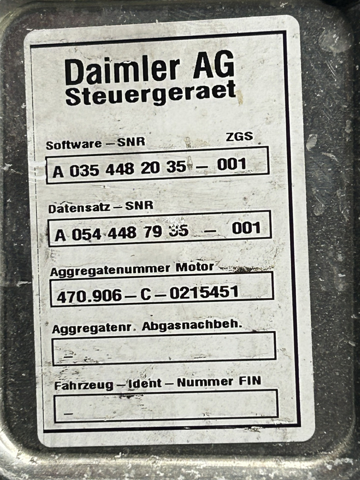 MERCEDES MCM 2.1 ACTROS MP4 OM 470 - ECU for Truck: picture 4 MERCEDES MCM 2.1 ACTROS MP4 OM 470 - ECU for Truck: picture 4