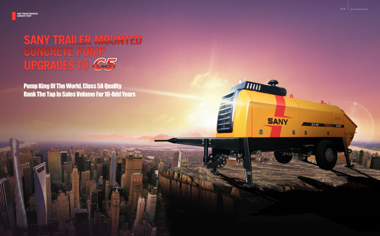 SANY 【ACHIEVE】TOP CONDITION!!! demo new low hours Sany Concrete Trailer Pump 2015 HBT6016C-5D - Stationary concrete pump: picture 5 SANY 【ACHIEVE】TOP CONDITION!!! demo new low hours Sany Concrete Trailer Pump 2015 HBT6016C-5D - Stationary concrete pump: picture 5