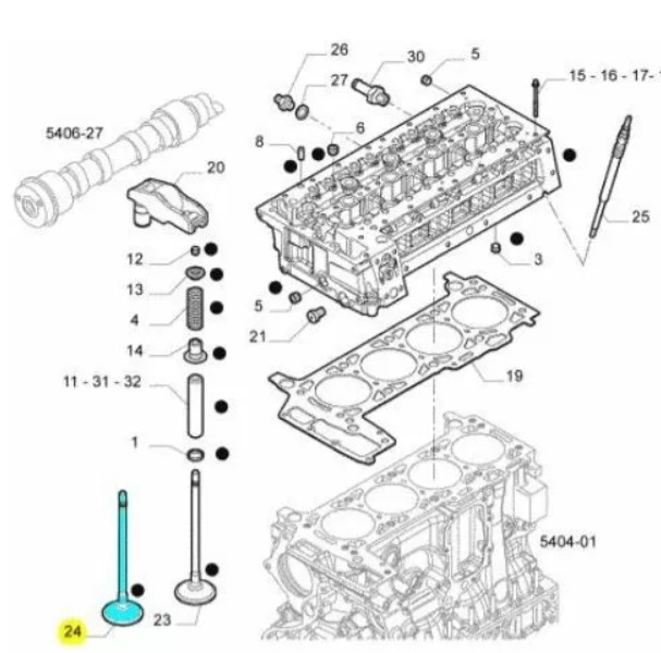 Iveco Daily Fiat Ducato F1C Exhaust Valve 504081062 - Spare parts for Commercial vehicle: picture 3 Iveco Daily Fiat Ducato F1C Exhaust Valve 504081062 - Spare parts for Commercial vehicle: picture 3
