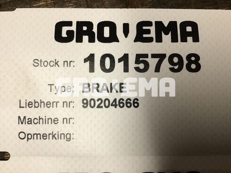 Liebherr Brake - Brake disc: picture 1 Liebherr Brake - Brake disc: picture 1