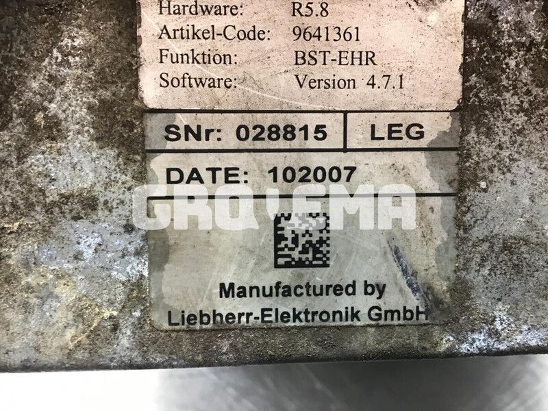 Liebherr Excavator Control - ECU: picture 3 Liebherr Excavator Control - ECU: picture 3