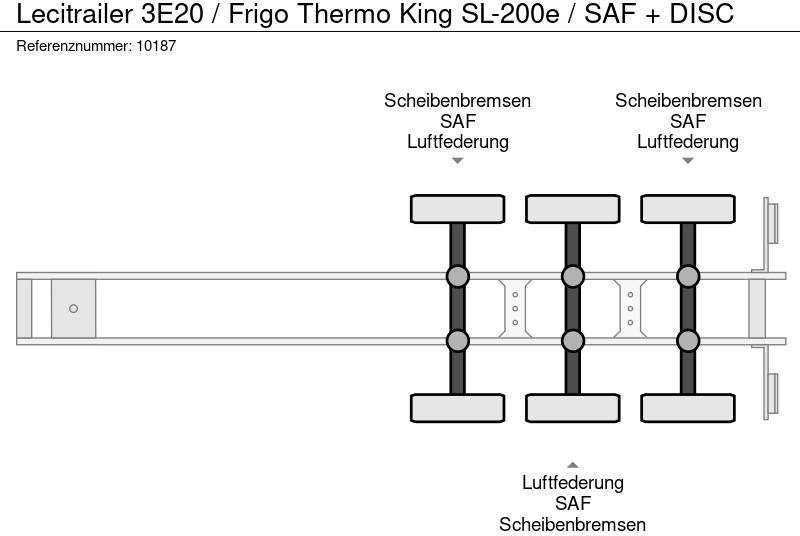 Refrigerator semi-trailer Lecitrailer 3E20 / Frigo Thermo King SL-200e / SAF + DISC: picture 10