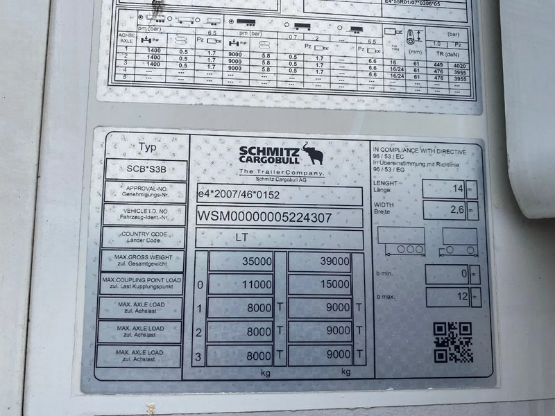 Refrigerator semi-trailer Schmitz Cargobull SCB*S3B Frigo / Thermo King SLXi 300 / Side Damage: picture 10