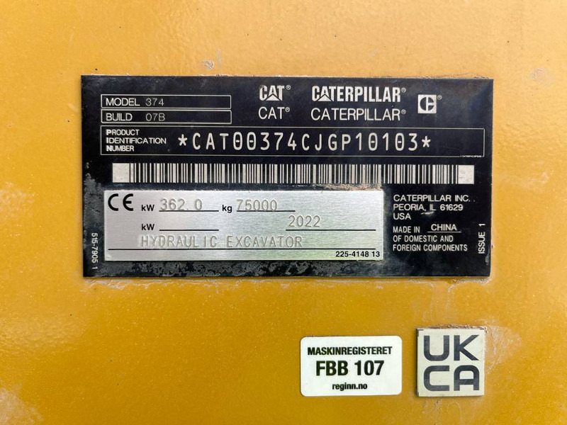 Cat 374-07B - Crawler excavator: picture 5 Cat 374-07B - Crawler excavator: picture 5