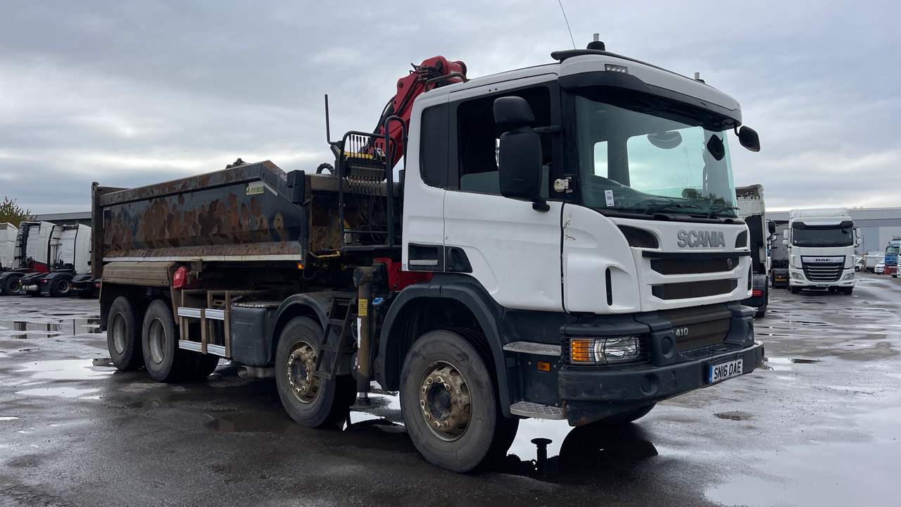SCANIA P 410 - Tipper, Crane truck: picture 1 SCANIA P 410 - Tipper, Crane truck: picture 1