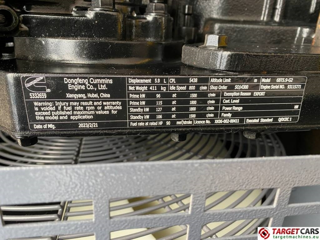 Generator set Atlas Copco QES100 Diesel 100KVA Generator 400/230V Unused: picture 13