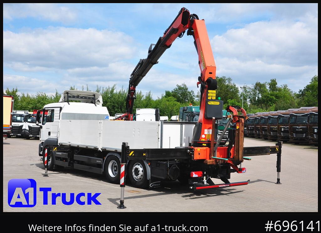 Dropside/ Flatbed truck, Crane truck MAN TGS 26.440, PK27002 Jib 21m, Funk, Lift-Lenkachse,: picture 11