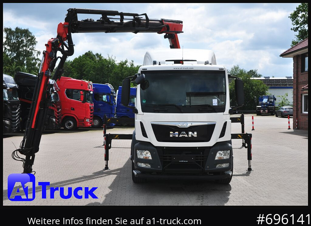 Dropside/ Flatbed truck, Crane truck MAN TGS 26.440, PK27002 Jib 21m, Funk, Lift-Lenkachse,: picture 14