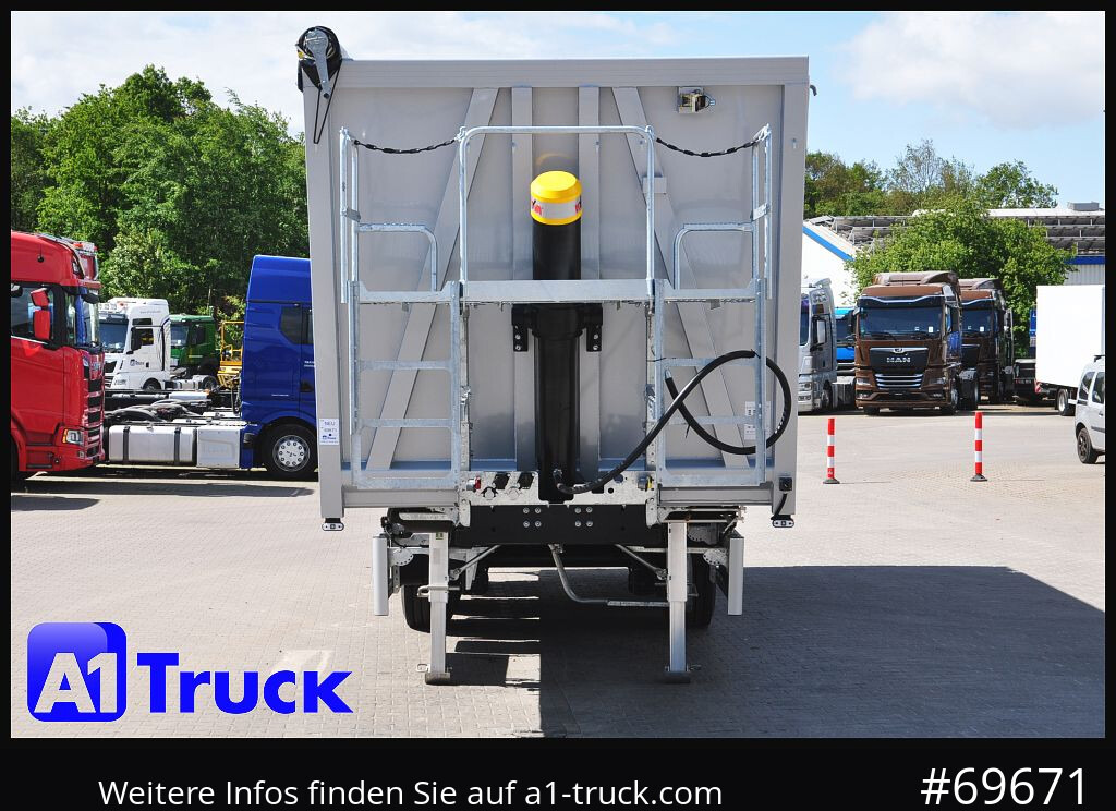 New Tipper semi-trailer REISCH RHKS, Alu-Kippmulde 52m³, Kombitüren, Alufelgen, Liftachse,: picture 14