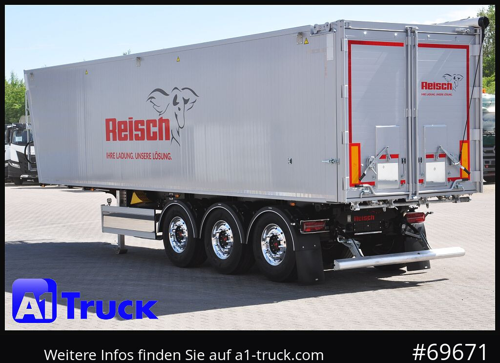 New Tipper semi-trailer REISCH RHKS, Alu-Kippmulde 52m³, Kombitüren, Alufelgen, Liftachse,: picture 11